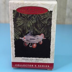 Hallmark Keepsake Ornament Kiddie Car Classics Murray Airplane Cast Metal 1996